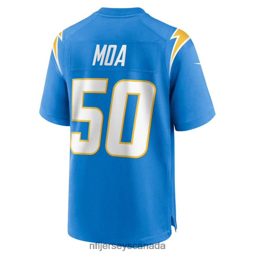 Men Los Angeles Chargers David Moa Nike Powder Blue Home Game Player Jersey Clothing NFL TBXFR63378