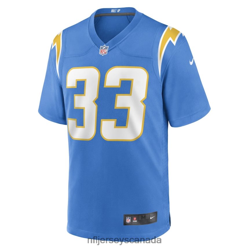 Men Los Angeles Chargers Deane Leonard Nike Powder Blue Game Player Jersey Clothing NFL TBXFR64770
