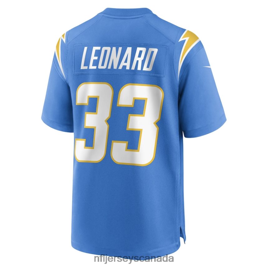 Men Los Angeles Chargers Deane Leonard Nike Powder Blue Game Player Jersey Clothing NFL TBXFR64770