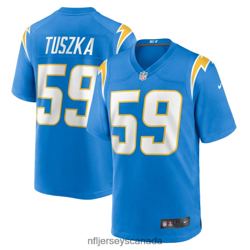 Men Los Angeles Chargers Derrek Tuszka Nike Powder Blue Home Game Player Jersey Clothing NFL TBXFR64794