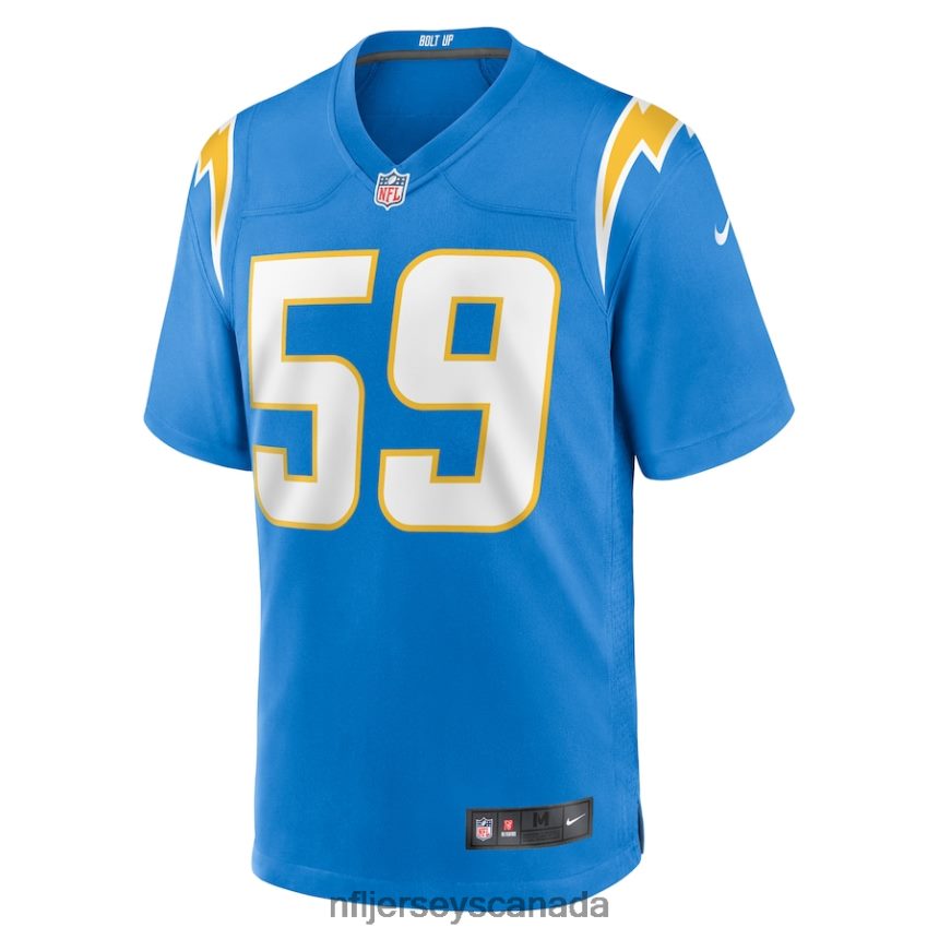 Men Los Angeles Chargers Derrek Tuszka Nike Powder Blue Home Game Player Jersey Clothing NFL TBXFR64794