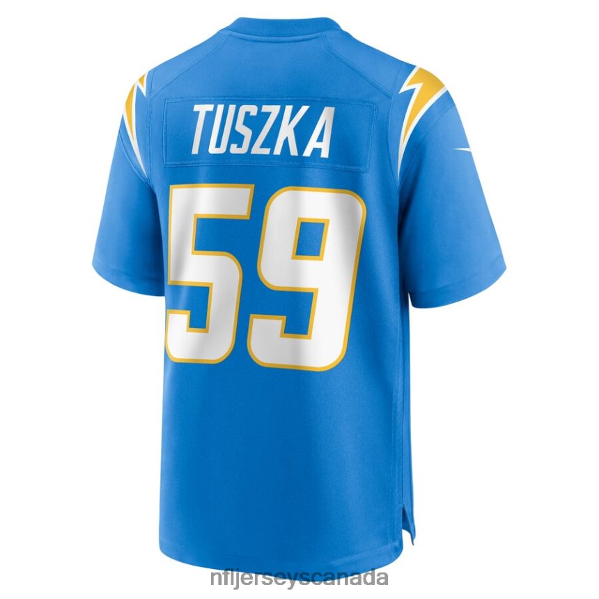 Men Los Angeles Chargers Derrek Tuszka Nike Powder Blue Home Game Player Jersey Clothing NFL TBXFR64794