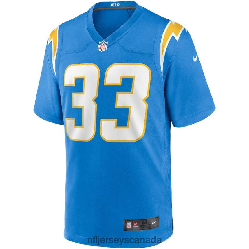 Men Los Angeles Chargers Derwin James Nike Powder Blue Game Player Jersey Clothing NFL TBXFR63199