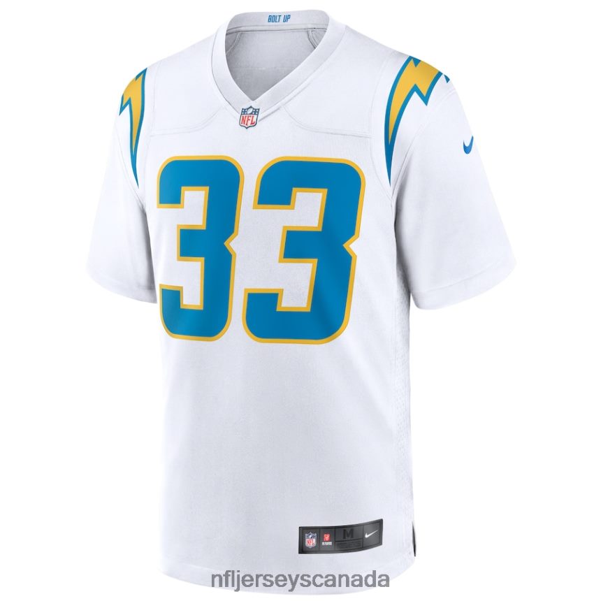 Men Los Angeles Chargers Derwin James Nike White Game Jersey Clothing NFL TBXFR63631