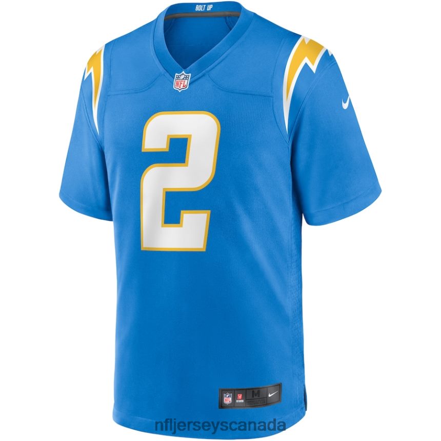Men Los Angeles Chargers Easton Stick Nike Powder Blue Game Jersey Clothing NFL TBXFR65098