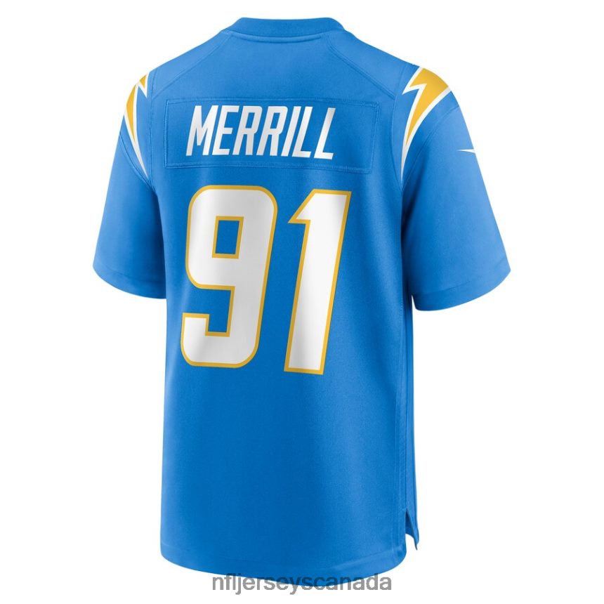 Men Los Angeles Chargers Forrest Merrill Nike Powder Blue Player Game Jersey Clothing NFL TBXFR66239