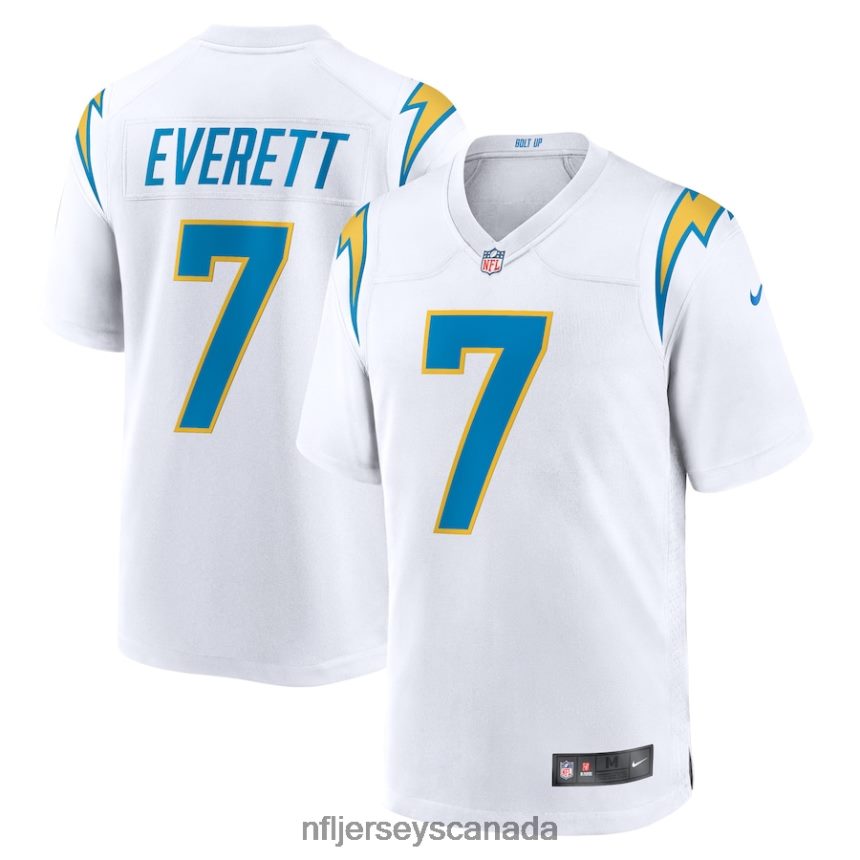 Men Los Angeles Chargers Gerald Everett Nike White Game Player Jersey Clothing NFL TBXFR66502
