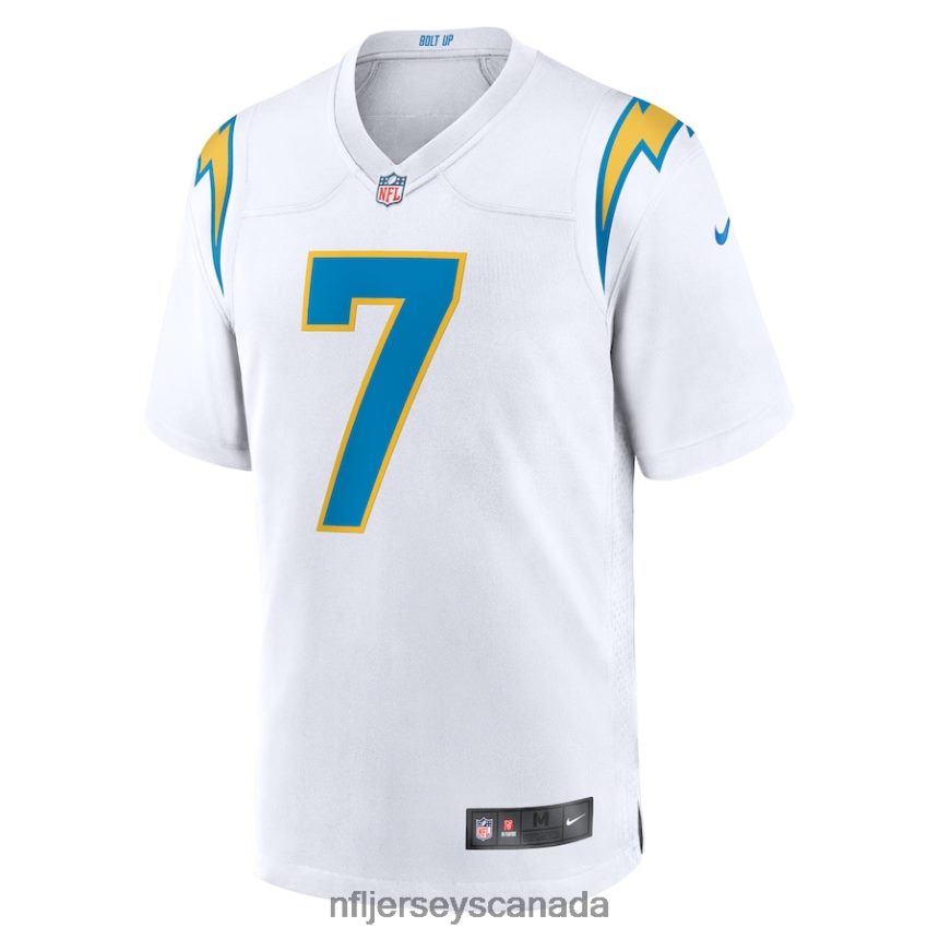 Men Los Angeles Chargers Gerald Everett Nike White Game Player Jersey Clothing NFL TBXFR66502