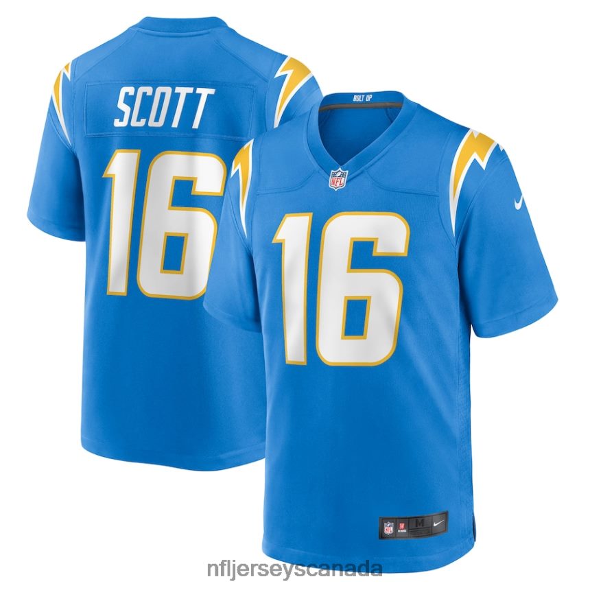 Men Los Angeles Chargers JK Scott Nike Powder Blue Game Jersey Clothing NFL TBXFR66341