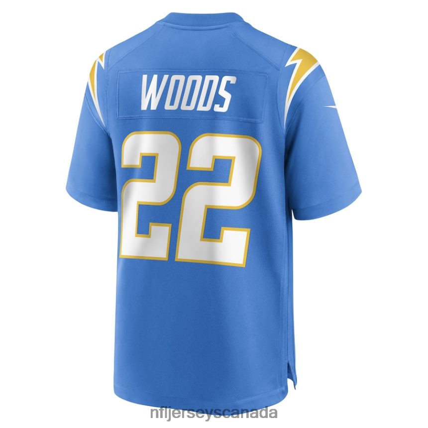 Men Los Angeles Chargers JT Woods Nike Powder Blue Game Player Jersey Clothing NFL TBXFR63799