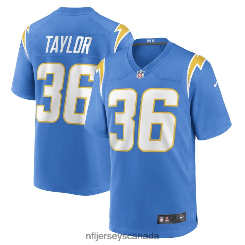 Men Los Angeles Chargers JaSir Taylor Nike Powder Blue Game Player Jersey Clothing NFL TBXFR64772