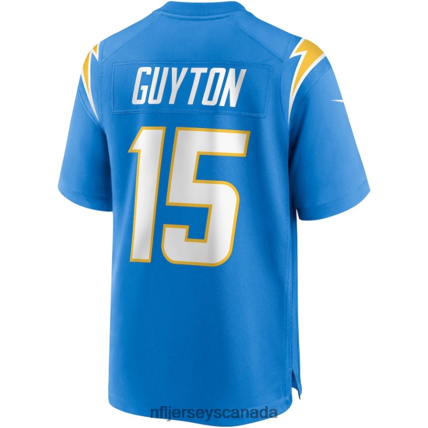 Men Los Angeles Chargers Jalen Guyton Nike Powder Blue Game Player Jersey Clothing NFL TBXFR64778
