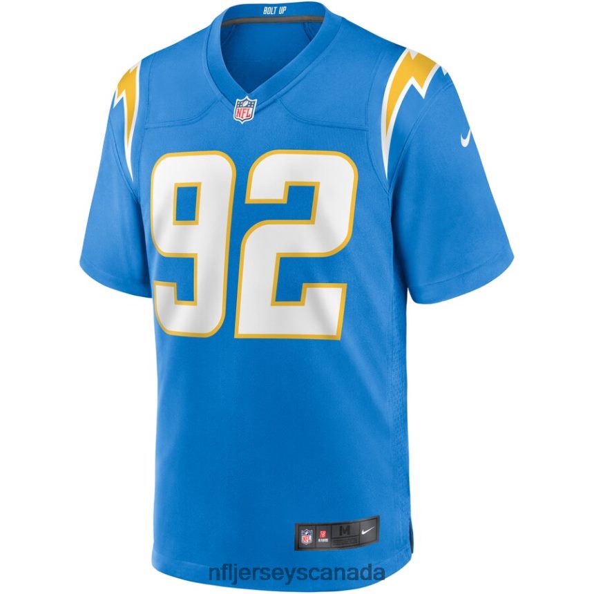 Men Los Angeles Chargers Joe Gaziano Nike Powder Blue Game Jersey Clothing NFL TBXFR66540