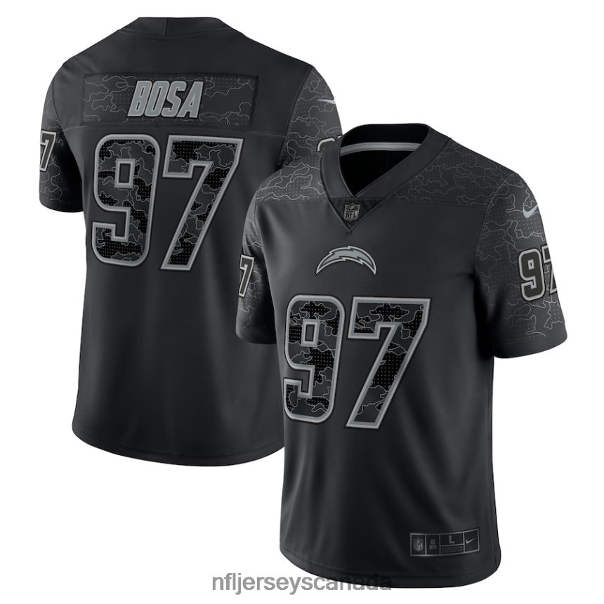 Men Los Angeles Chargers Joey Bosa Nike Black RFLCTV Limited Jersey Clothing NFL TBXFR62305