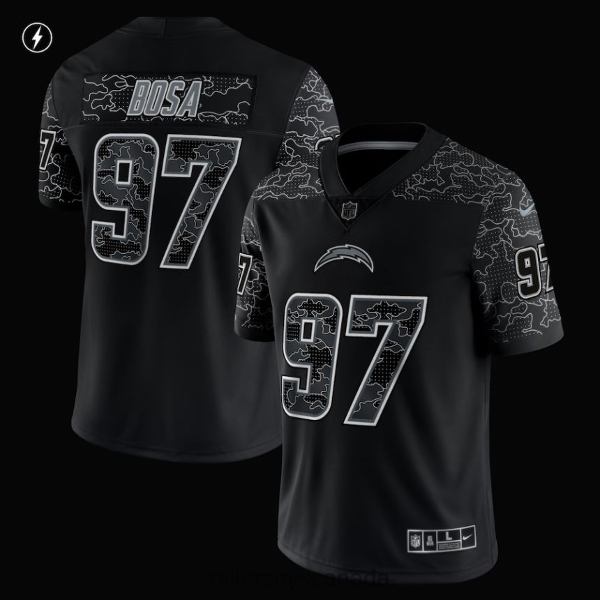 Men Los Angeles Chargers Joey Bosa Nike Black RFLCTV Limited Jersey Clothing NFL TBXFR62305