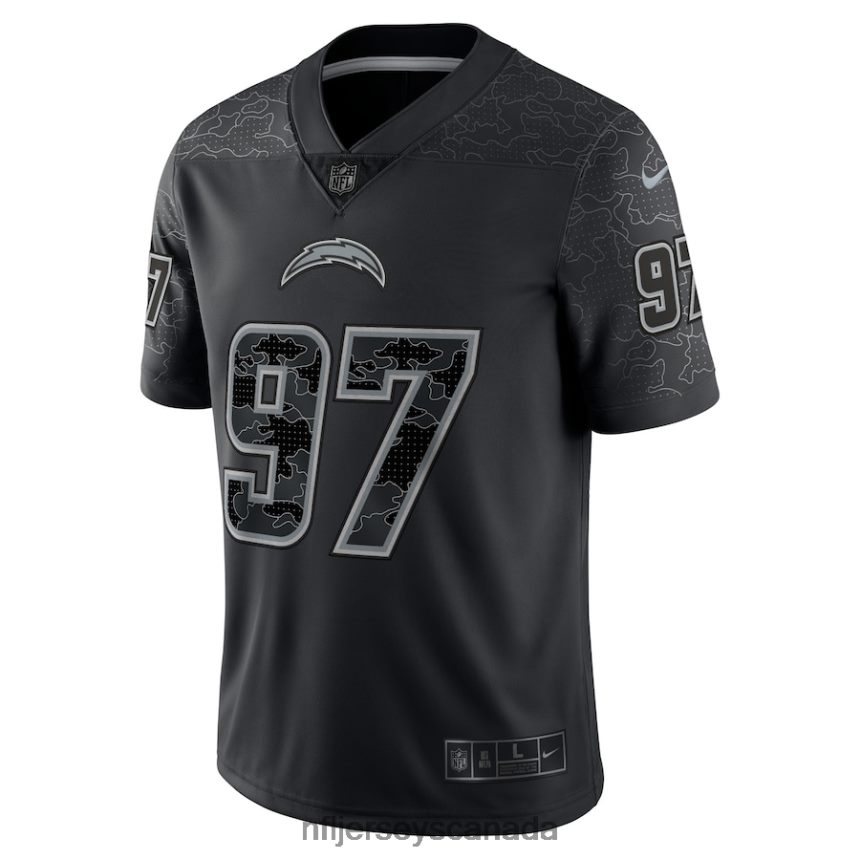 Men Los Angeles Chargers Joey Bosa Nike Black RFLCTV Limited Jersey Clothing NFL TBXFR62305