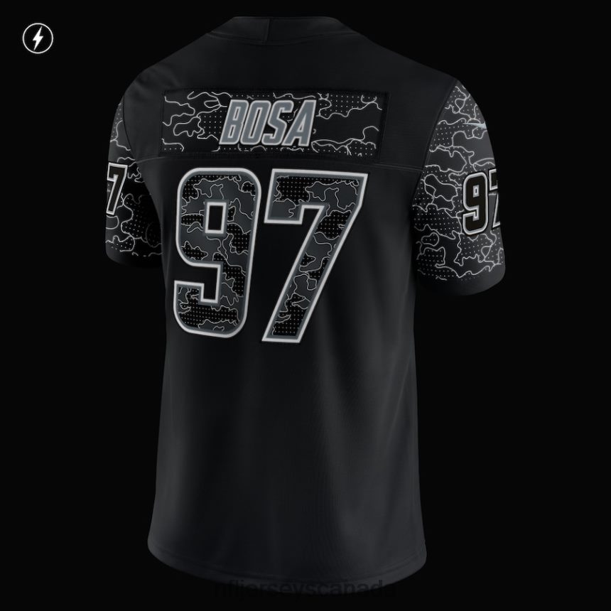 Men Los Angeles Chargers Joey Bosa Nike Black RFLCTV Limited Jersey Clothing NFL TBXFR62305