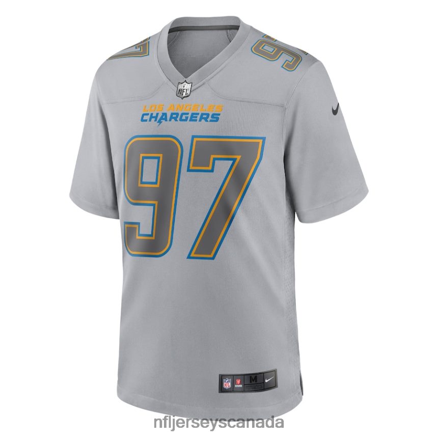 Men Los Angeles Chargers Joey Bosa Nike Gray Atmosphere Fashion Game Jersey Clothing NFL TBXFR64467