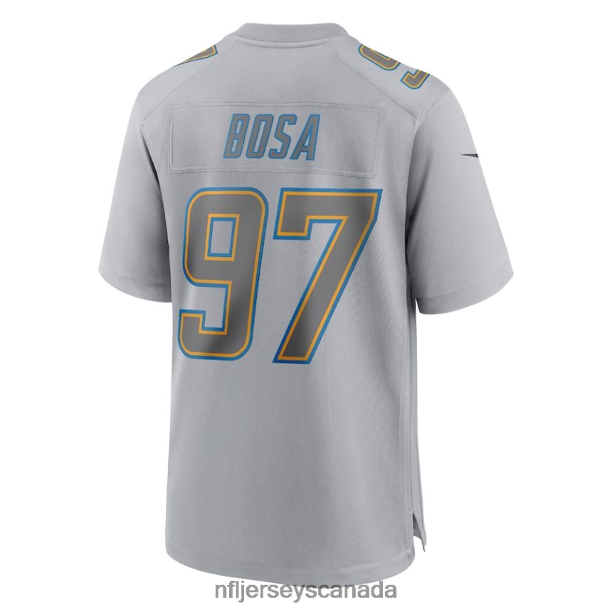 Men Los Angeles Chargers Joey Bosa Nike Gray Atmosphere Fashion Game Jersey Clothing NFL TBXFR64467