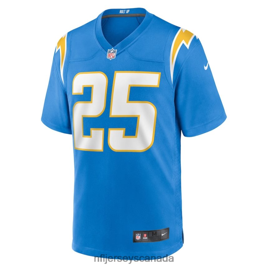 Men Los Angeles Chargers Joshua Kelley Nike Powder Blue Game Jersey Clothing NFL TBXFR64757