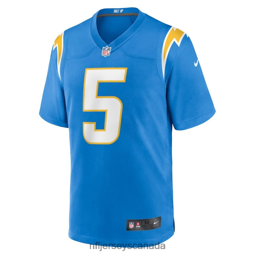 Men Los Angeles Chargers Joshua Palmer Nike Powder Blue Game Player Jersey Clothing NFL TBXFR62811