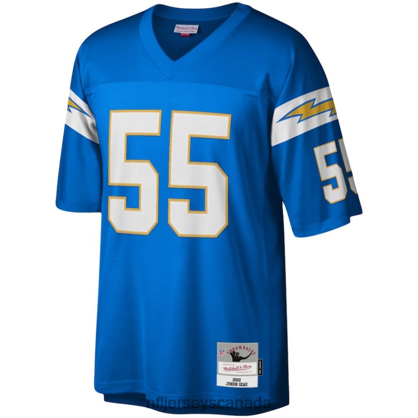 Men Los Angeles Chargers Junior Seau Mitchell  Ness Powder Blue Legacy Replica Jersey Clothing NFL TBXFR62086