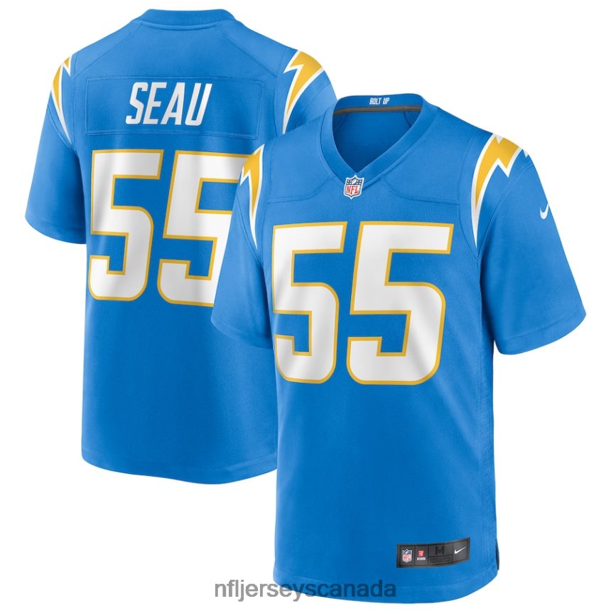 Men Los Angeles Chargers Junior Seau Nike Powder Blue Game Retired Player Jersey Clothing NFL TBXFR6858