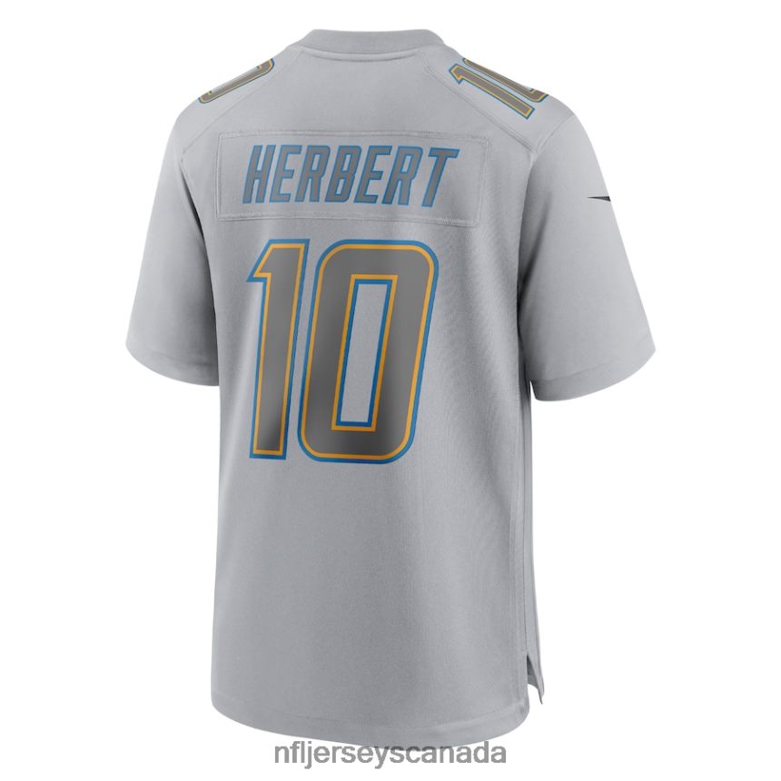 Men Los Angeles Chargers Justin Herbert Nike Gray Atmosphere Fashion Game Jersey Clothing NFL TBXFR61338