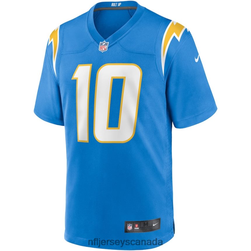 Men Los Angeles Chargers Justin Herbert Nike Powder Blue Player Game Jersey Clothing NFL TBXFR6101