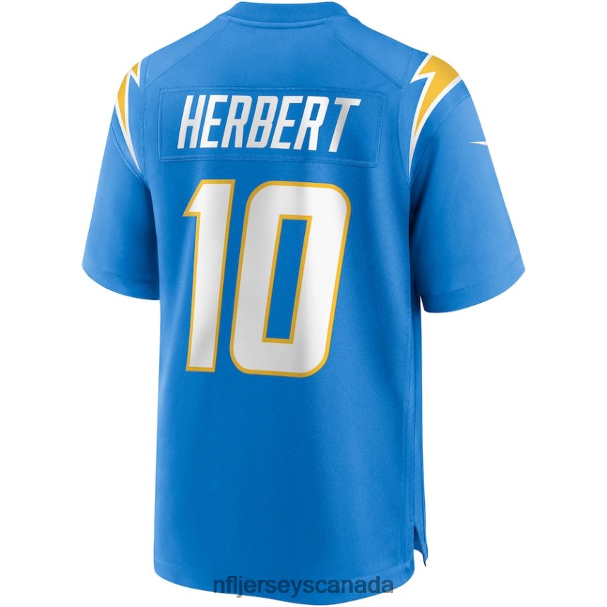 Men Los Angeles Chargers Justin Herbert Nike Powder Blue Player Game Jersey Clothing NFL TBXFR6101