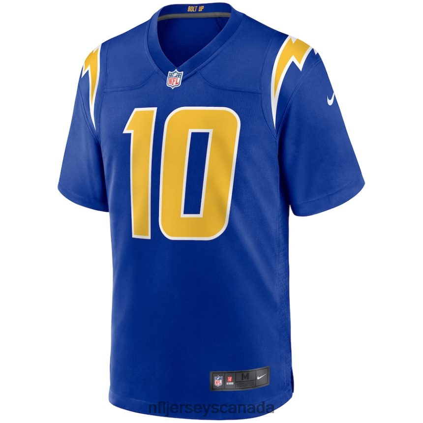 Men Los Angeles Chargers Justin Herbert Nike Royal 2nd Alternate Game Jersey Clothing NFL TBXFR6457