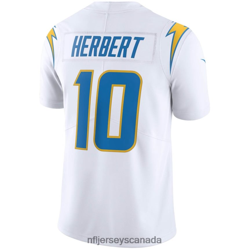 Men Los Angeles Chargers Justin Herbert Nike White Vapor Limited Jersey Clothing NFL TBXFR6308