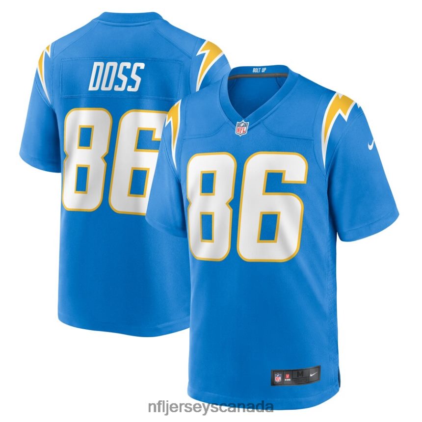 Men Los Angeles Chargers Keelan Doss Nike Powder Blue Home Game Player Jersey Clothing NFL TBXFR66039
