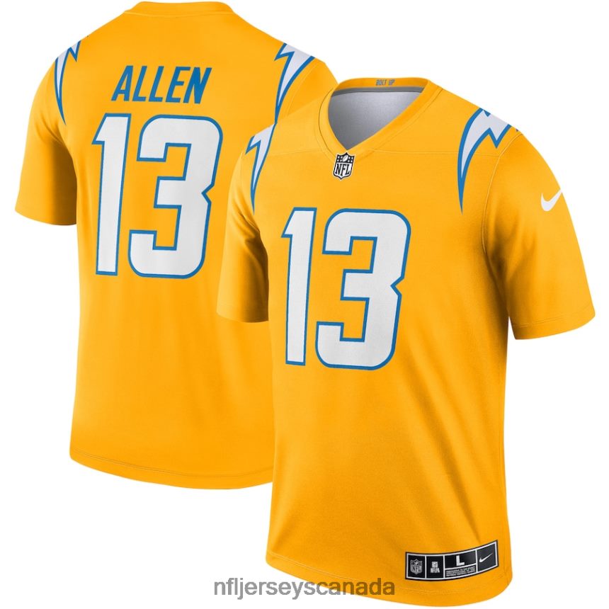 Men Los Angeles Chargers Keenan Allen Nike Gold Inverted Legend Jersey Clothing NFL TBXFR61738