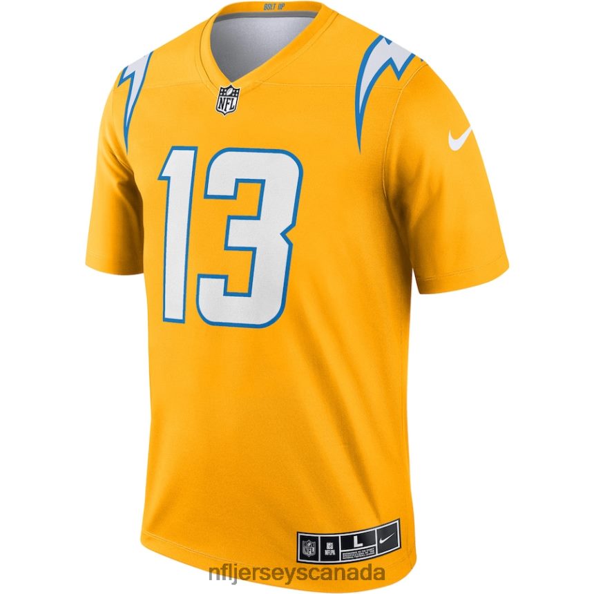 Men Los Angeles Chargers Keenan Allen Nike Gold Inverted Legend Jersey Clothing NFL TBXFR61738