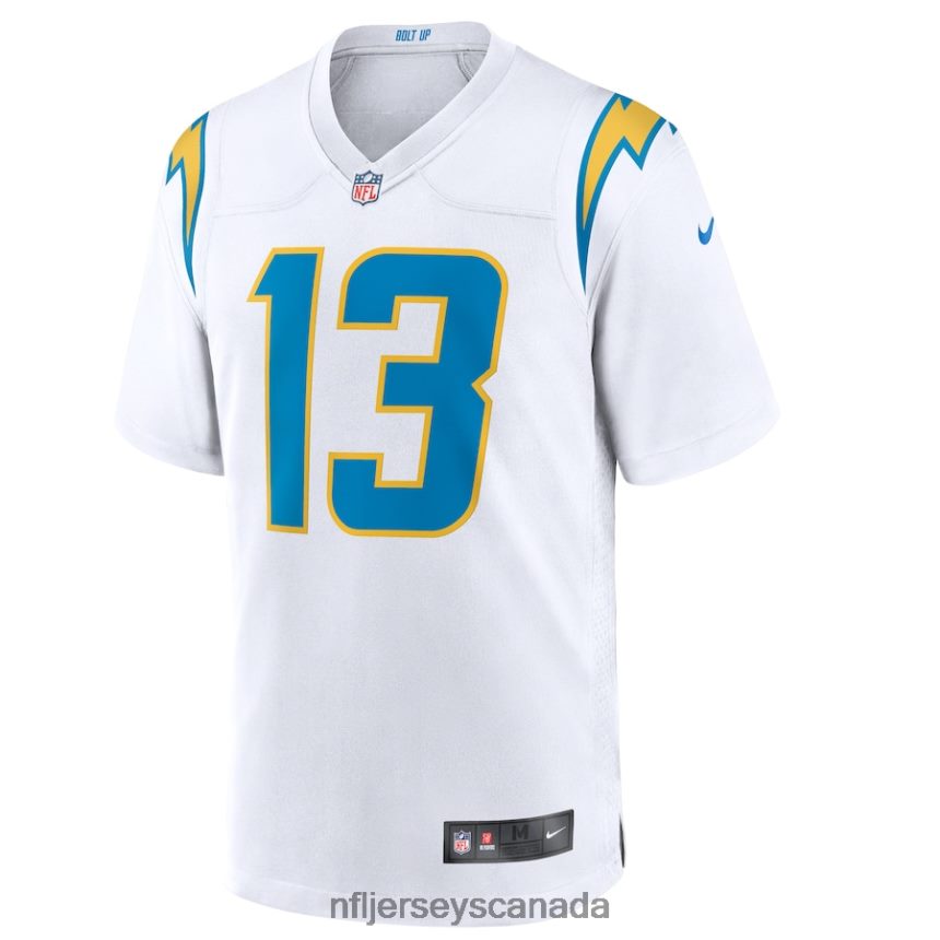 Men Los Angeles Chargers Keenan Allen Nike White Game Jersey Clothing NFL TBXFR61479