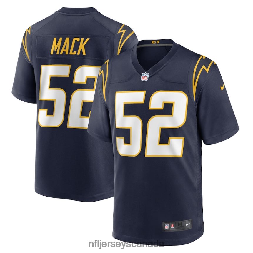 Men Los Angeles Chargers Khalil Mack Nike Navy Alternate Game Jersey Clothing NFL TBXFR62128