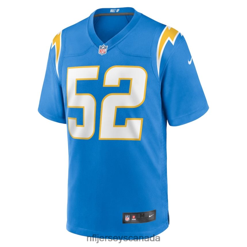 Men Los Angeles Chargers Khalil Mack Nike Powder Blue Game Jersey Clothing NFL TBXFR62085