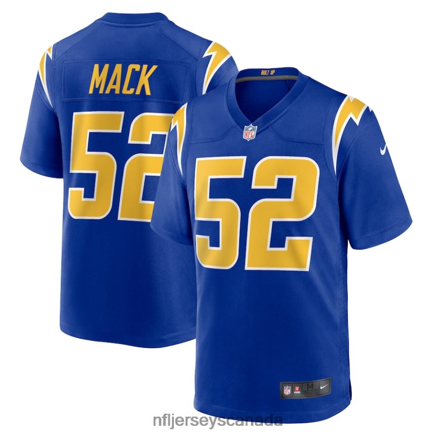 Men Los Angeles Chargers Khalil Mack Nike Royal Alternate Game Jersey Clothing NFL TBXFR6994