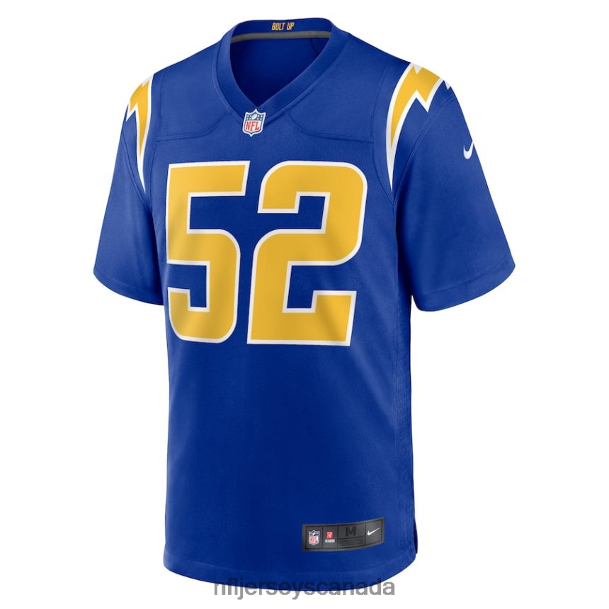Men Los Angeles Chargers Khalil Mack Nike Royal Alternate Game Jersey Clothing NFL TBXFR6994