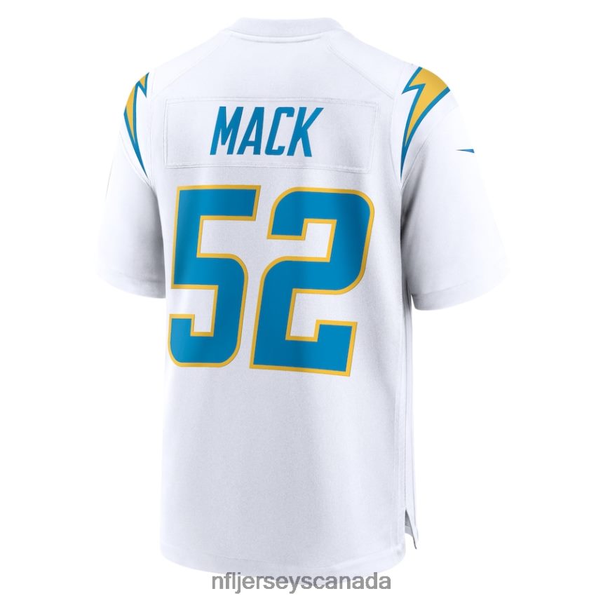 Men Los Angeles Chargers Khalil Mack Nike White Game Jersey Clothing NFL TBXFR61570