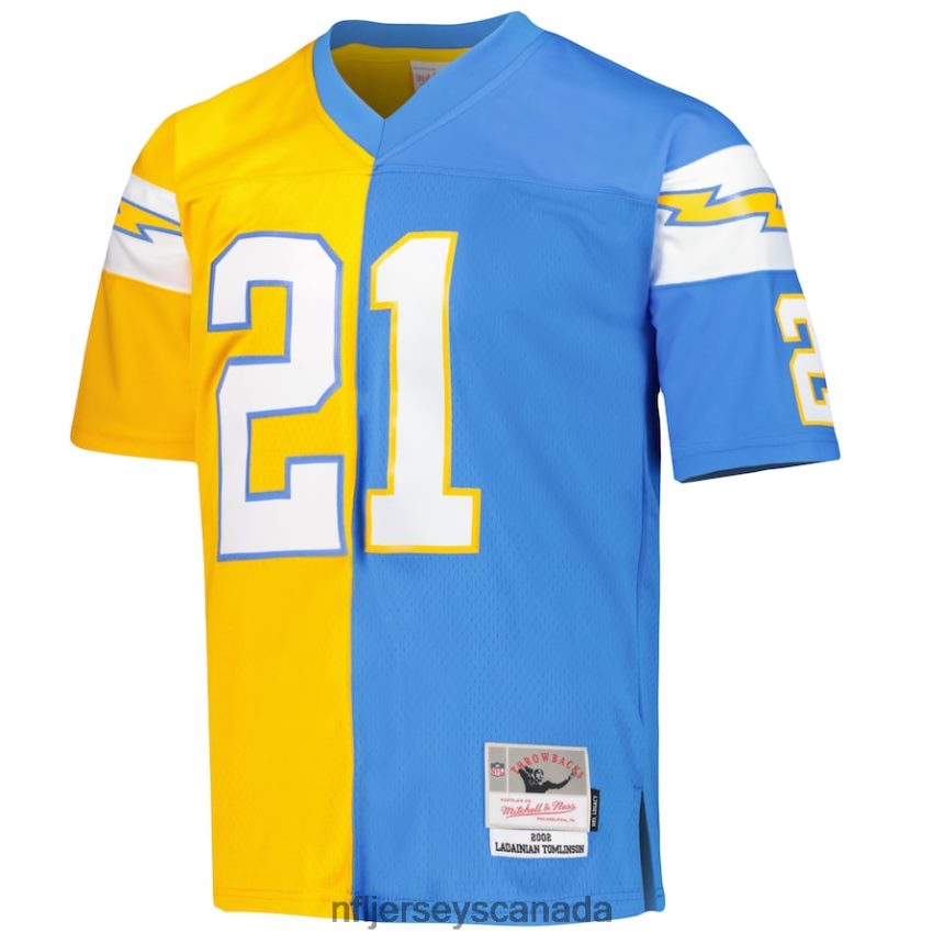 Men Los Angeles Chargers LaDainian Tomlinson Mitchell  Ness Powder Blue/Gold 2002 Split Legacy Replica Jersey Clothing NFL TBXFR61428