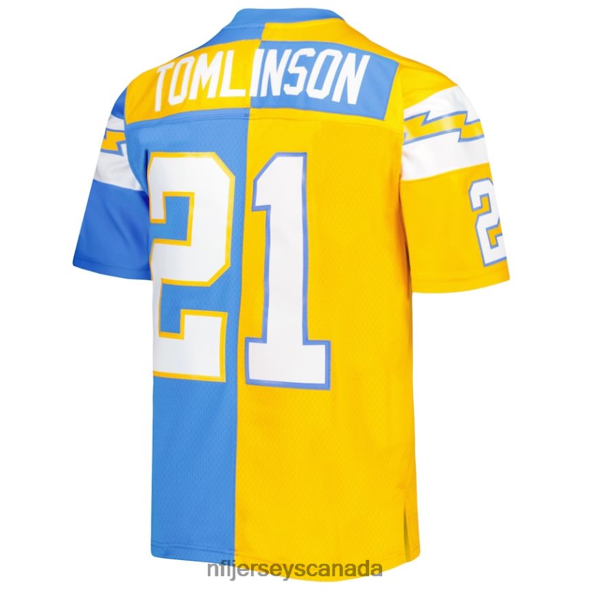 Men Los Angeles Chargers LaDainian Tomlinson Mitchell  Ness Powder Blue/Gold 2002 Split Legacy Replica Jersey Clothing NFL TBXFR61428