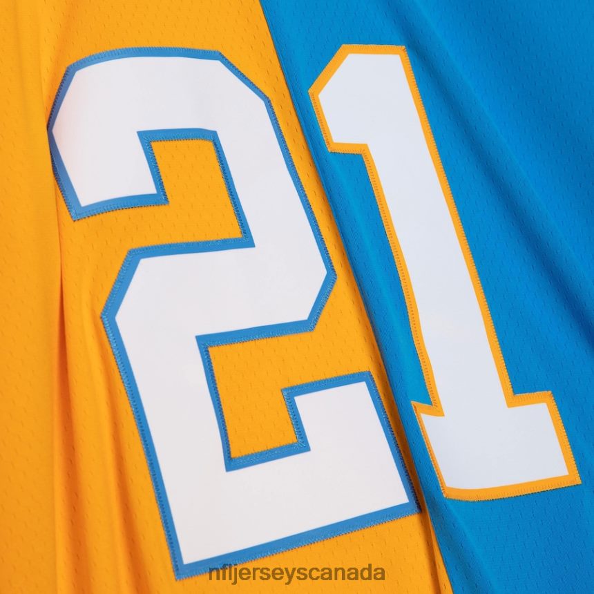 Men Los Angeles Chargers LaDainian Tomlinson Mitchell  Ness Powder Blue/Gold 2002 Split Legacy Replica Jersey Clothing NFL TBXFR61428