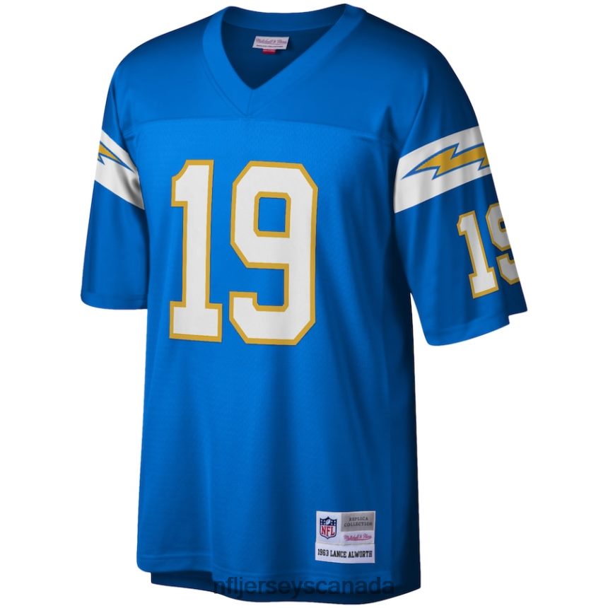 Men Los Angeles Chargers Lance Alworth Mitchell  Ness Powder Blue Legacy Replica Jersey Clothing NFL TBXFR63369