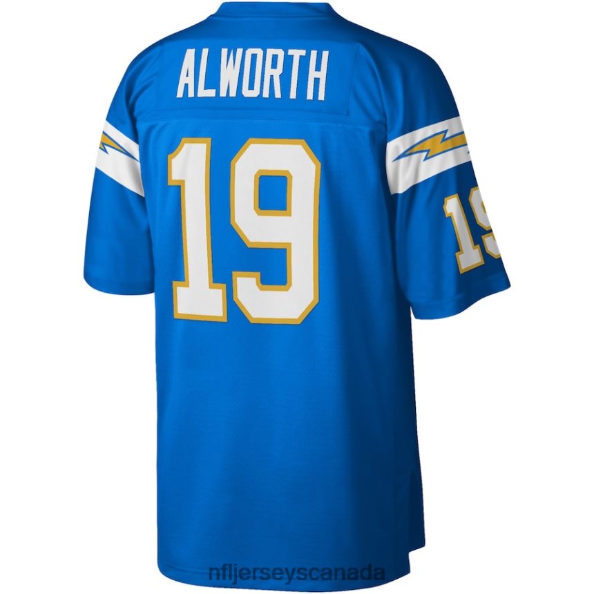 Men Los Angeles Chargers Lance Alworth Mitchell  Ness Powder Blue Legacy Replica Jersey Clothing NFL TBXFR63369