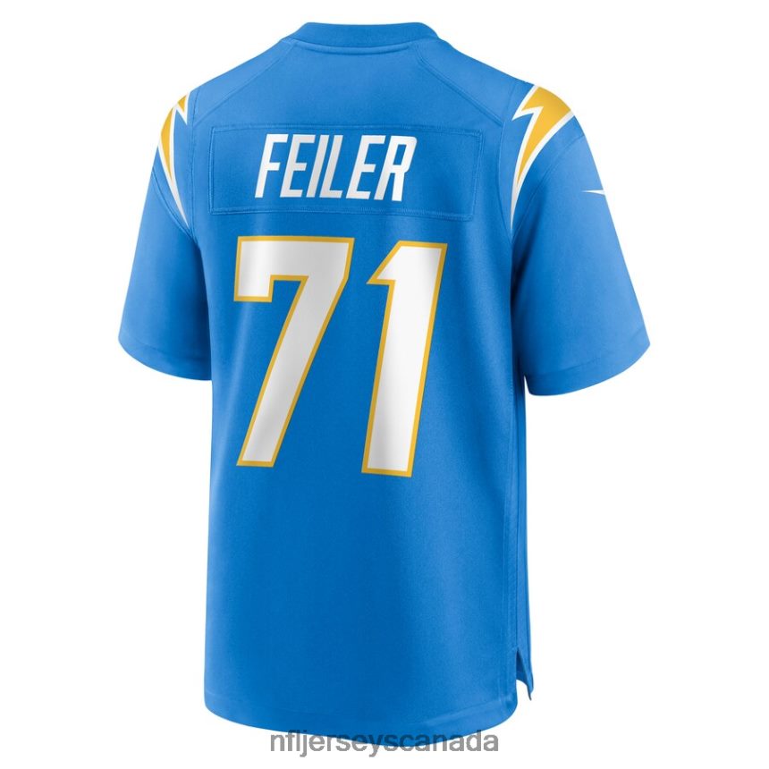 Men Los Angeles Chargers Matt Feiler Nike Powder Blue Game Player Jersey Clothing NFL TBXFR66096