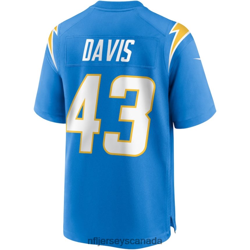 Men Los Angeles Chargers Michael Davis Nike Powder Blue Game Jersey Clothing NFL TBXFR61563