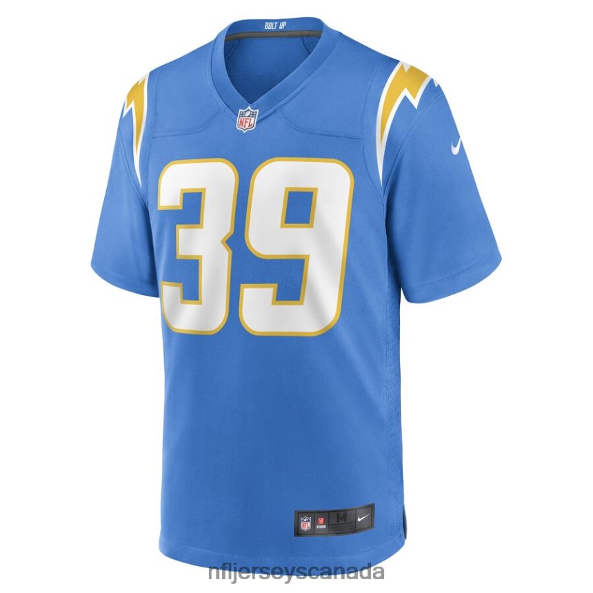 Men Los Angeles Chargers Michael Jacquet Nike Powder Blue Game Player Jersey Clothing NFL TBXFR66248