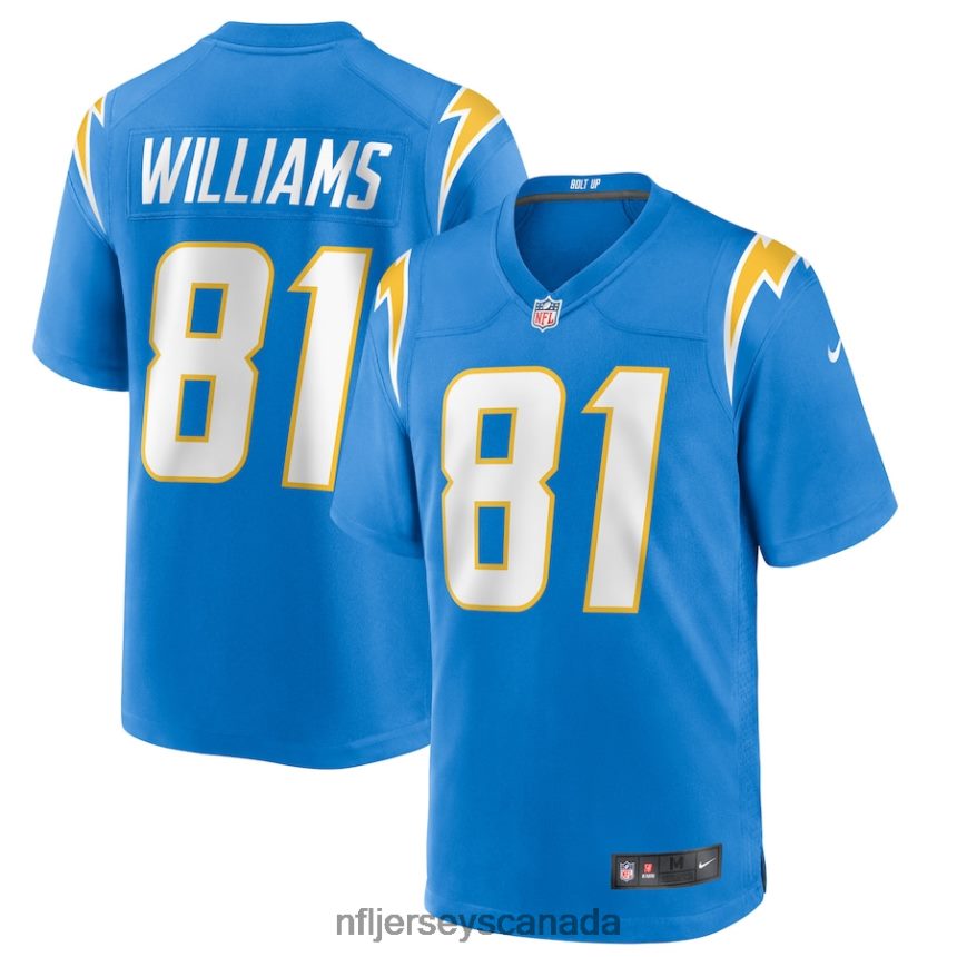 Men Los Angeles Chargers Mike Williams Nike Powder Blue Game Jersey Clothing NFL TBXFR62391